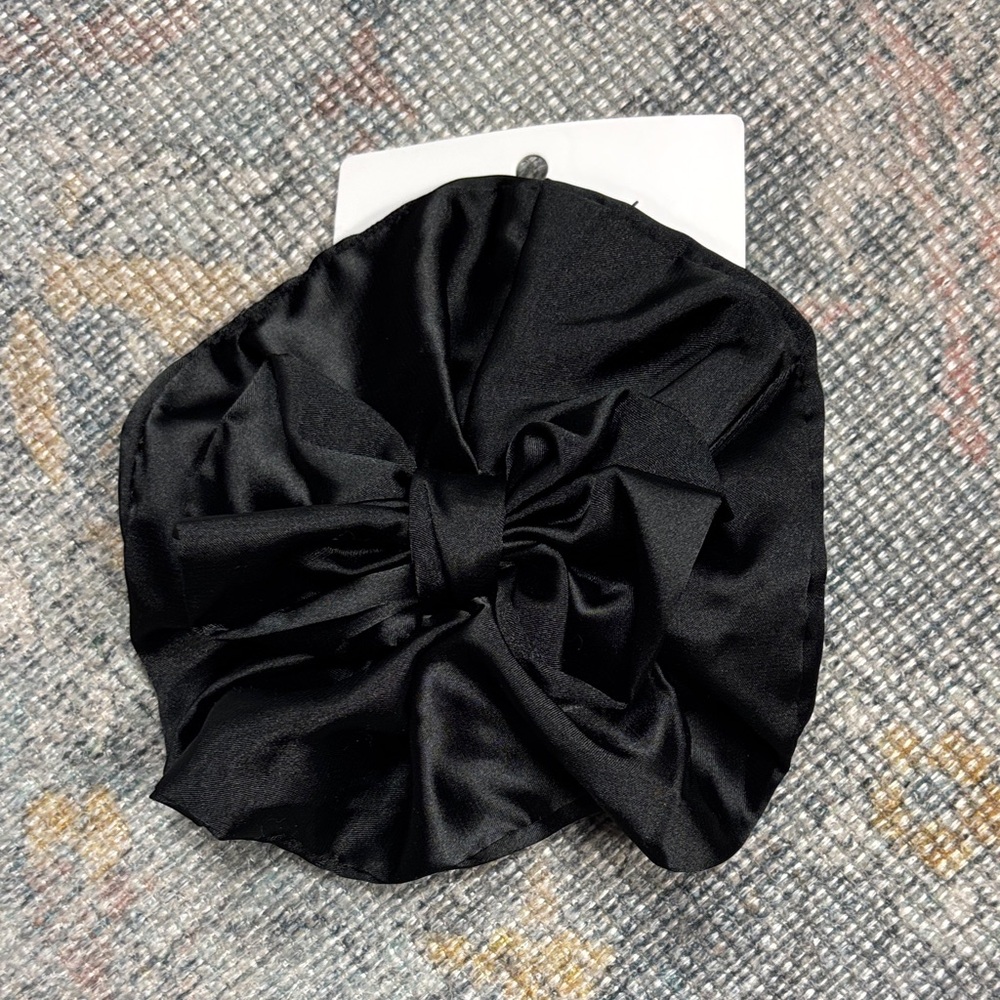 Free People Black Satin Hair Bow
